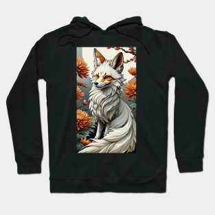 Oriental white fox Hoodie